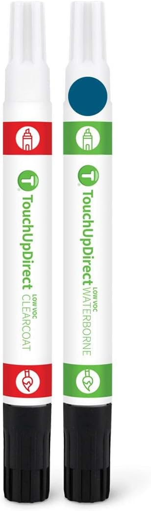 TouchUpDirect 8X7 Electric Storm Blue Compatible with Toyota Exact Match Touch Up Paint Combo - Essential Kit