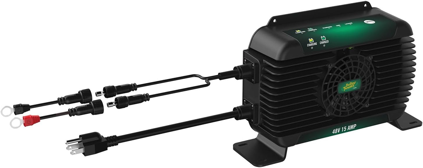 Battery Tender PowerPlus 48V, 15 AMP Battery Charger and Maintainer - Golf Cart and Marine Applications - IP68 Weather Resistant