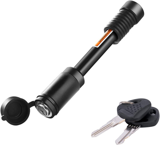 Trailer Hitch Locks, Hitch Lock with 5/8'' Dia 4” Long Pin Fits Class III IV V 2" 2-1/2", 3" & 3-1/2" Hitches, Locking Hitch Pin with Anti-Rattle O-Rings for Trailer Truck Boat (1 Pack)