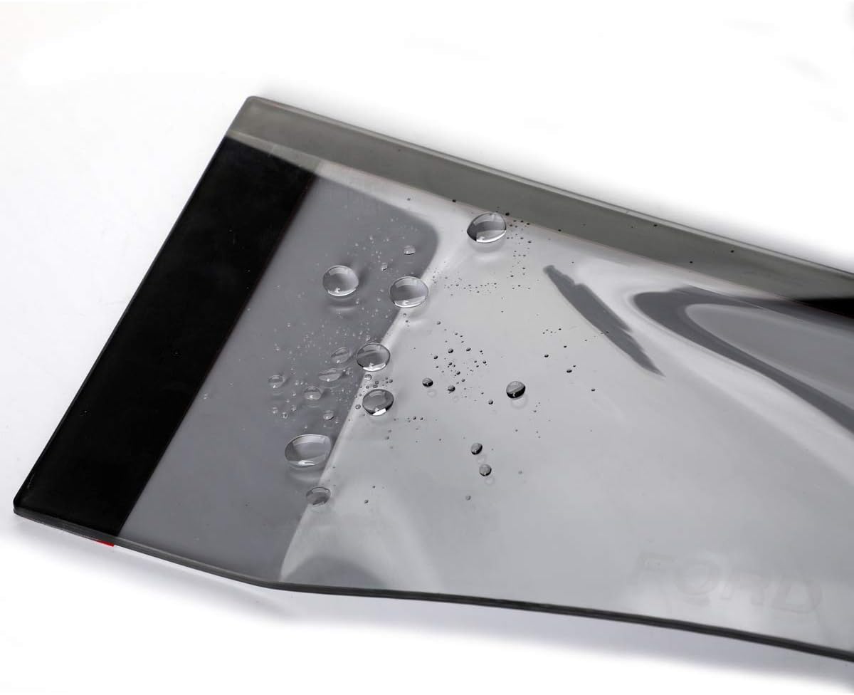 4pcs Original Shatterproof Outside Mount Style Window Rain Guards Durable Side Wind Deflectors Dark Smoke Nice Looking Vent Window Visors fit for 2005-2015 Toyota Tacoma Extended cab (Access) TY4P07