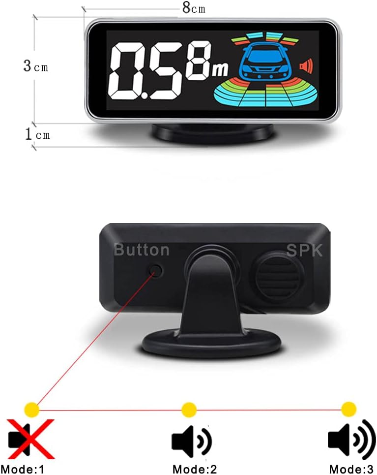 Backup Parktronic System Car Auto Vehicle Reverse with 8 Parking Sensors kit Distance Detection LCD Distance Display Sound Warning …