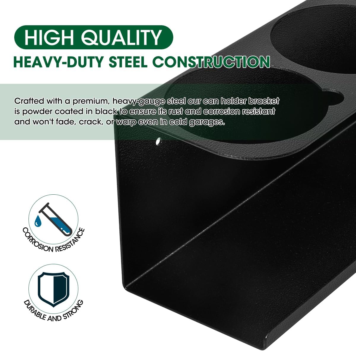 Touri 2 Pack Spray Can Holder for Garage and Workspace, Wall-Mounted Steel Aerosol Can Holder (10 Cans)