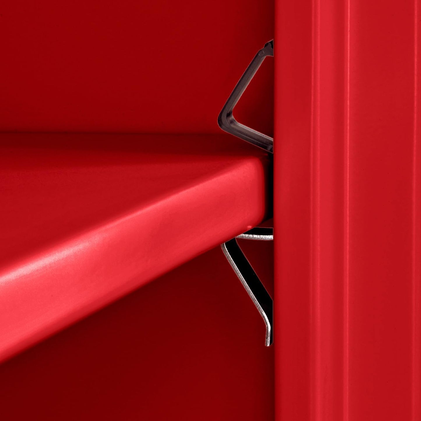 Sandusky Lee WA11301226-01 Wall-Mount Metal Storage Cabinet with Adjustable Shelf, Locking Handle, 200lb Capacity, 12" Depth x 30" Width x 26" Height, Red