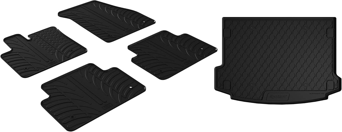 Gledring USA Custom Fit Rubber Mats Combo Pack Intended for Land Rover Range Rover Evoque (L551) 2019-2025, No Trimming Required, All-Weather, Protects from Rain, Mud, & Snow