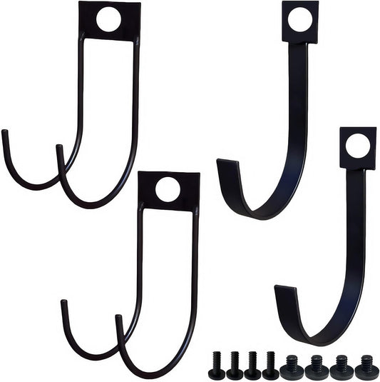 4-Pack Storage Shed Hooks for Suncast,Resin Shelf Accessory Outdoor Sheds Storage,with EZ Bolt Assembly,Replaceable Screws, Reusable,for Suncast Select Outdoor Shed Models