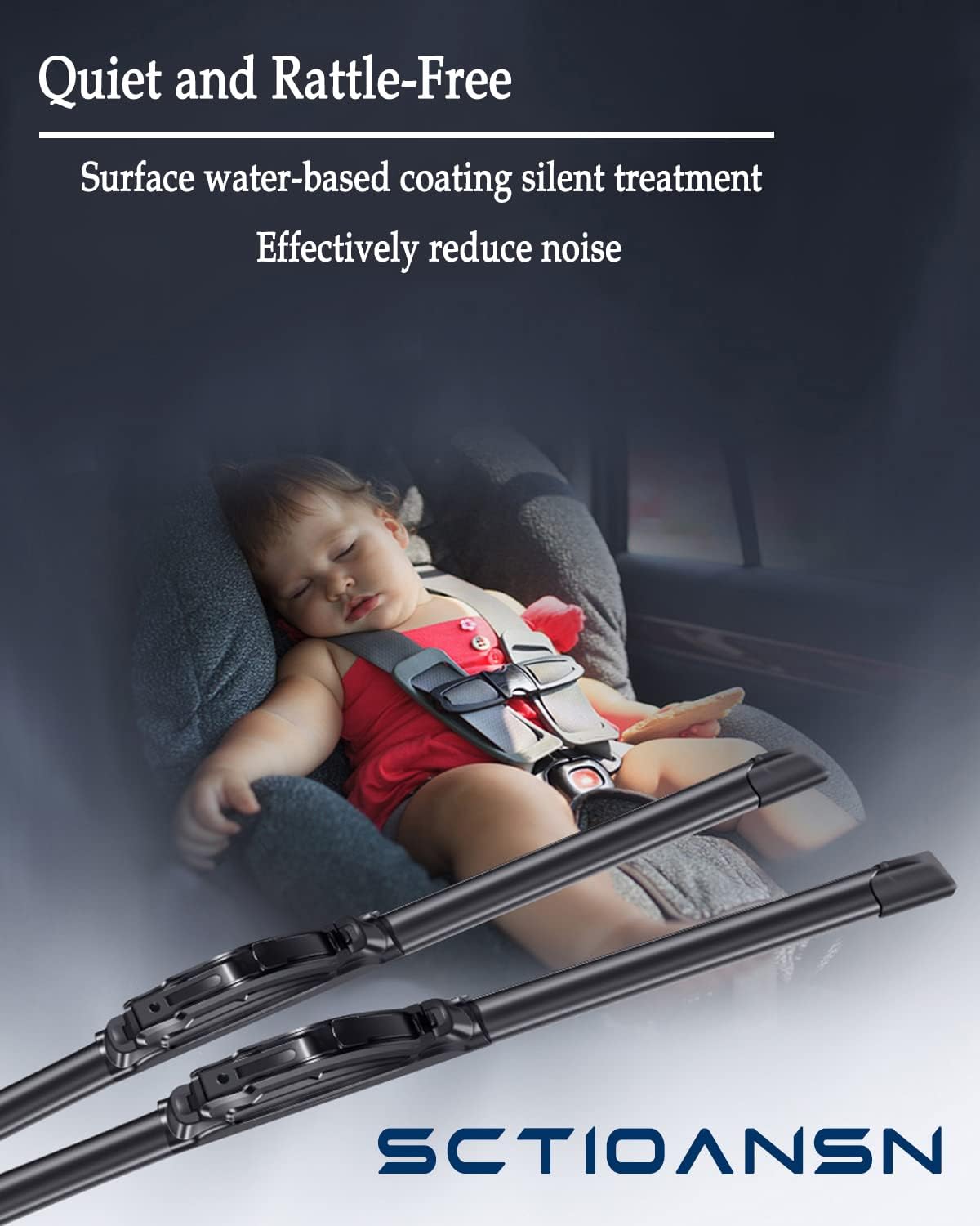 3 Wipers Set for Scion XD 2008-2011, Windshield Wiper Blades Original Equipment Replacement Front and Rear- 26"/14"/8A" (Pack of 3) J- HOOK