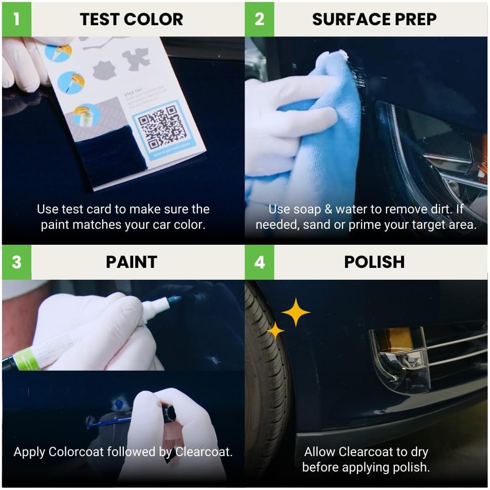 TouchUpDirect 1K5 Moon Dust Compatible with Toyota Exact Match Touch Up Paint Combo - Essential Kit