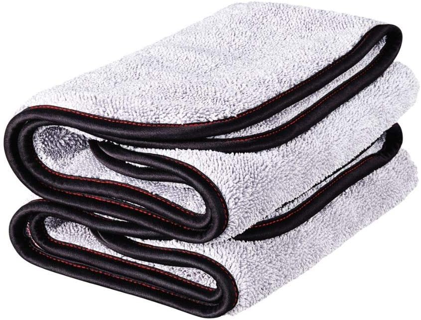 Griot's Garage PFM Terry Weave Microfiber Towel for Car Cleaning, Drying and Polishing, Vehicle Detailing, Scratch-Free, 16” x 16”, Set of 2, 55586