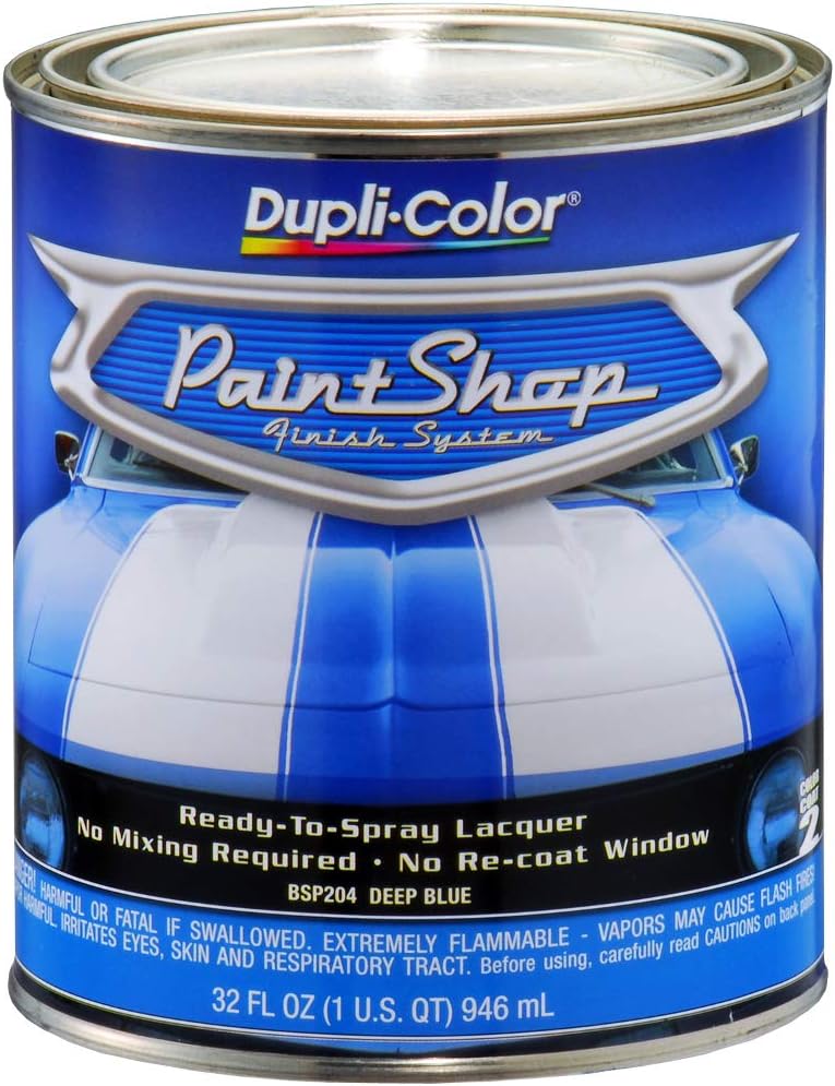 Dupli-Color BSP204 Paint Shop Finish System Base Coat – Deep Blue Metallic - 32 oz. Automotive Paint