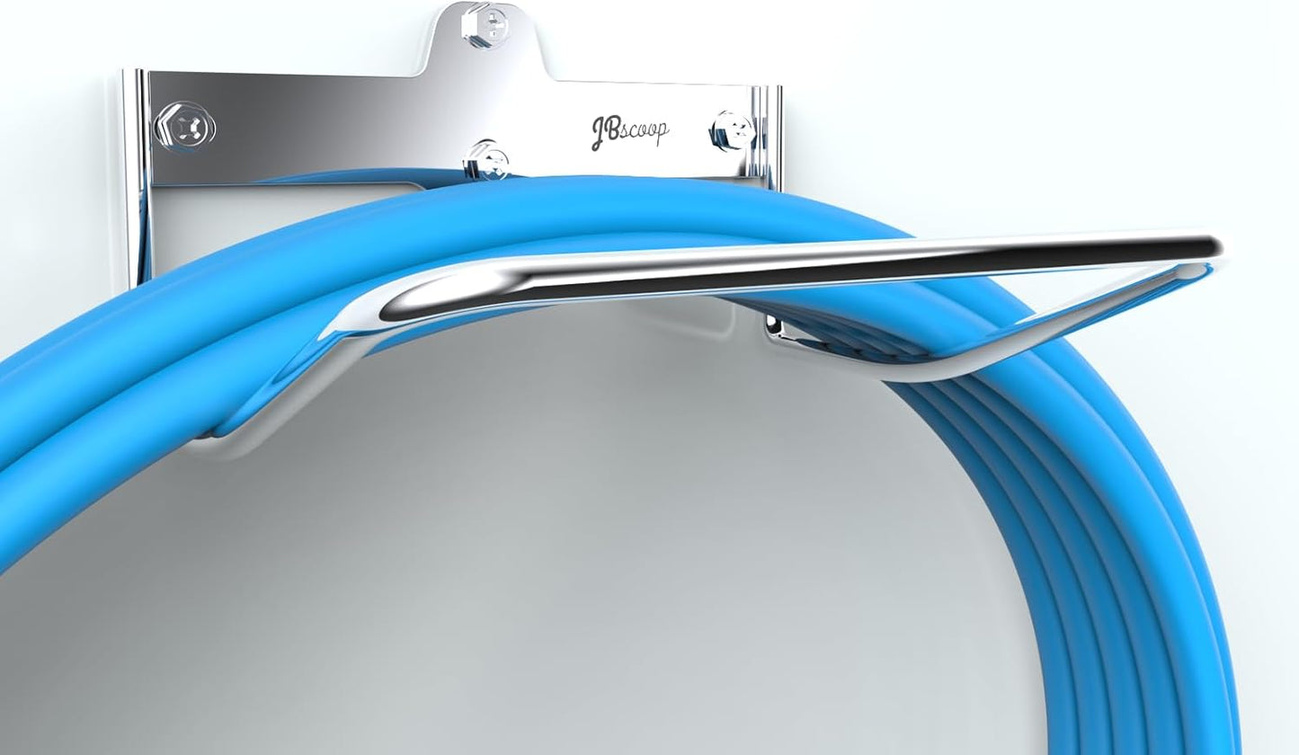 JBscoop 2 Ladder Hooks Wall Mount for Ladder Storage Strollers and Folding Chair, Heavy Duty Lader Holder Rust Proof SS304 (2)