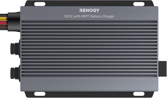 RENOGY 12V/24V 50A DC-DC Charger with MPPT - IP67 Waterproof Solar & Alternator Charger 720W Boost Buck Voltage Battery Chargers for RV, Marine, Lithium/AGM/Gel Batteries