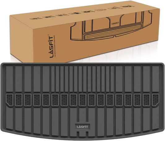 LASFIT Trunk Mat for Jeep Grand Cherokee L 2021-2025 6-Passenger and 7-Passenger All Weather TPE Custom Fit Cargo Mat Trunk Liner Cargo Liner, Black