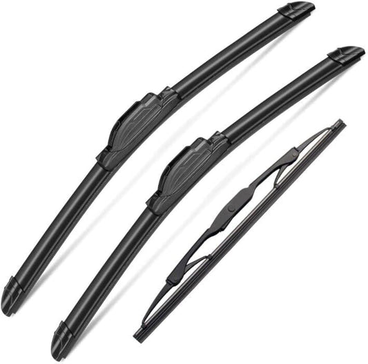 3 Wipers Set for Chrysler Town & Country 2008-2016, Dodge Grand Caravan 2008-2019, Windshield Wiper Blades Original Equipment Replacement Front and Rear- 26"/20"/16T" (Pack of 3) J- HOOK