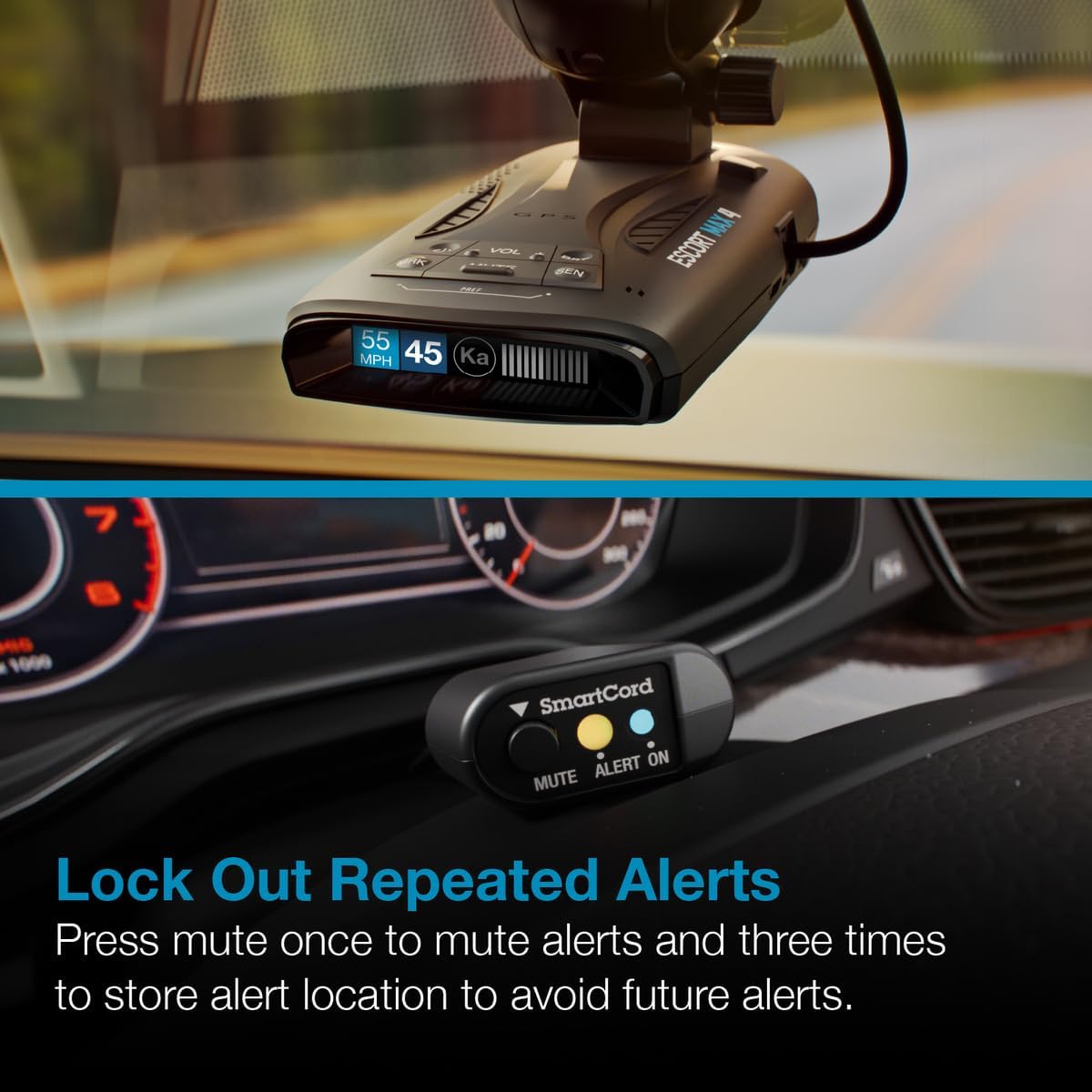 Escort Cobra Official Radar Detector SmartCord Directwire with Blue Light for MAX 360, MAX 360c, IX, IXc, 9500 IX, MAX II, MAX 3, MAX 4, MAX 360c MKII, MAX 360 MKII, MAXcam 360c & Additional Models