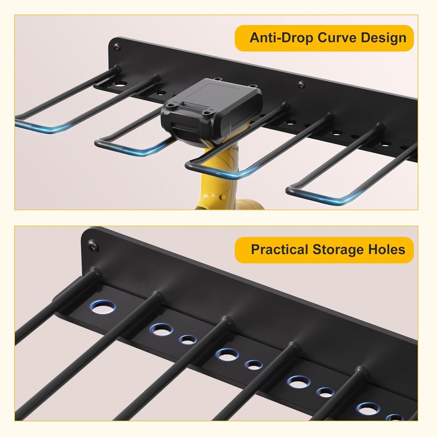 oviitech Power Tool Organizer Wall Mount，Power Tool Storage Rack for Garage Workshop, Father