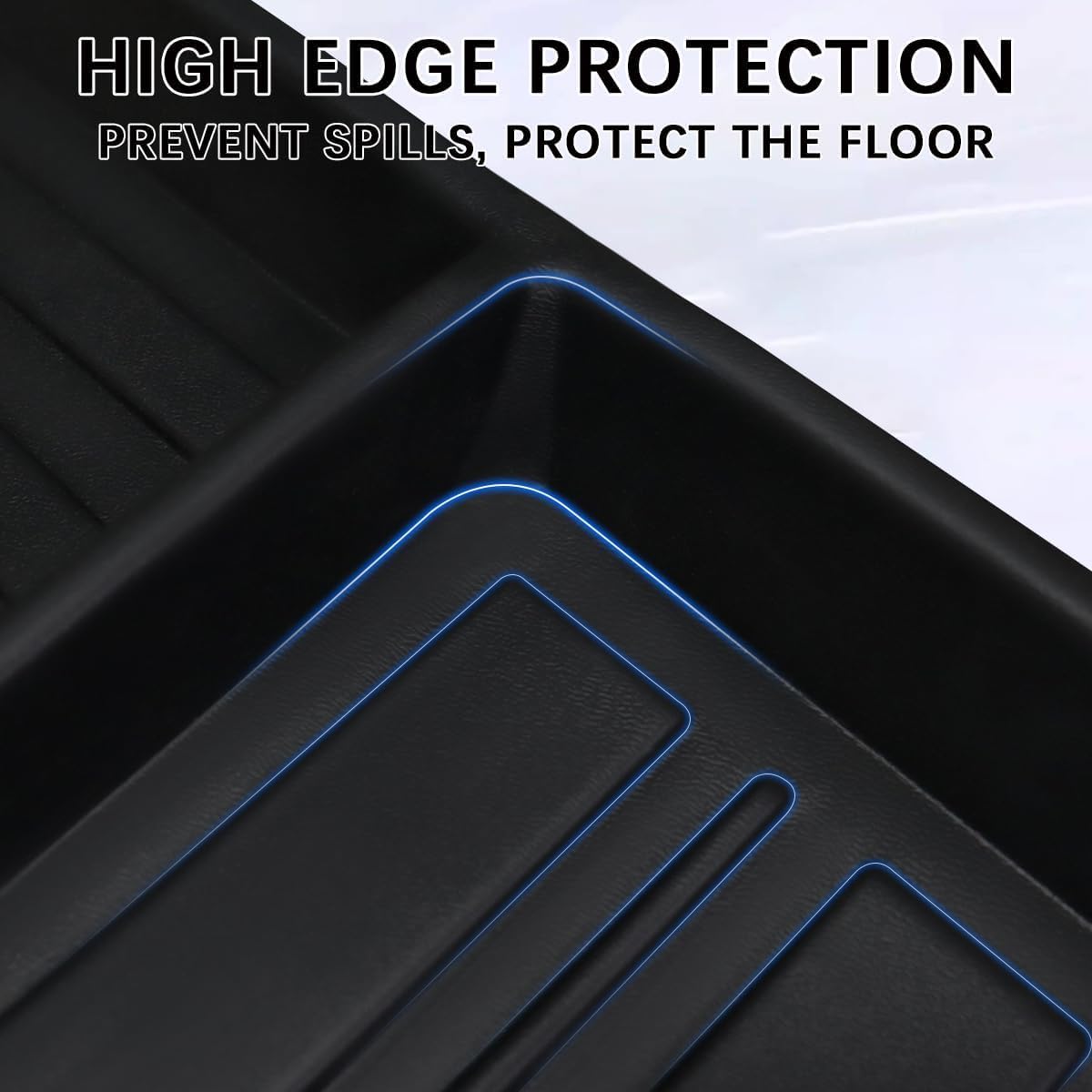 Car Floor Mats Compatible with Kia Ev6 2022 2023 2024 2025 All-Weather Guard Cargo Trunk Liners Rear Backrest Mats TPE for Ev6 Accessories (8pcs)