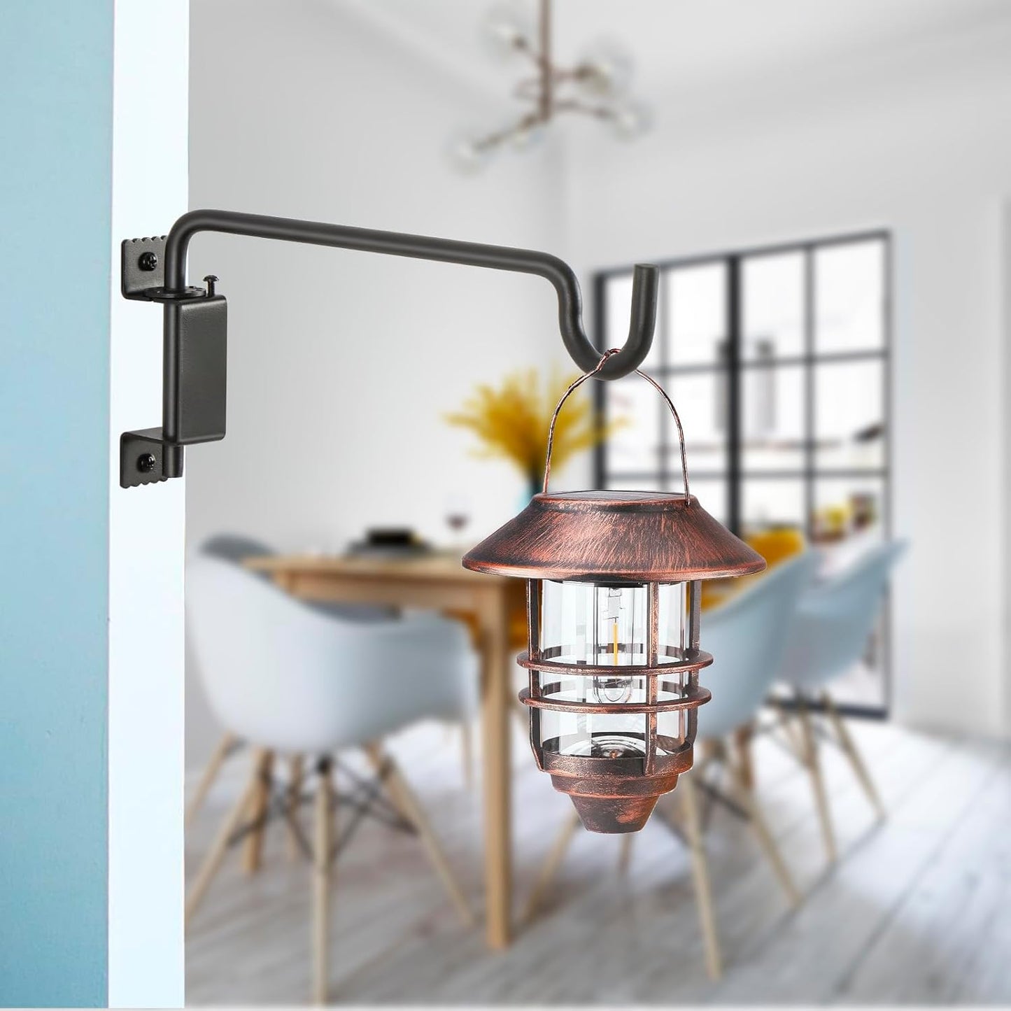 12" 360° Swivel Plant Hanger - Heavy Duty Solid Steel Wall Hook, 12-Directional Adjustable for Bird Feeders, Outdoor/Indoor Plants, Garden & Patio