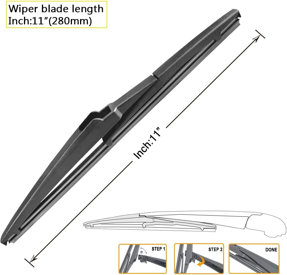 AUTOBOO 26"+19" Windshield Wipers with 11" Rear Wiper Blade Replacement for 2012 2013 2014 2015 2016 2017 Toyota Prius V -Original Factory Quality (Pack of 3)