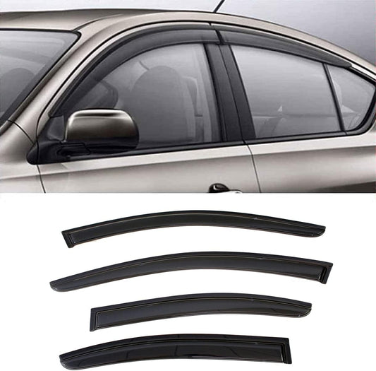 94100 Side Window Deflector Visor Rain Guard fit for 2009-2015 Nissan Maxima,4pcs Outside Mount Tape-on Shatterproof Dark Smoke Window Shades