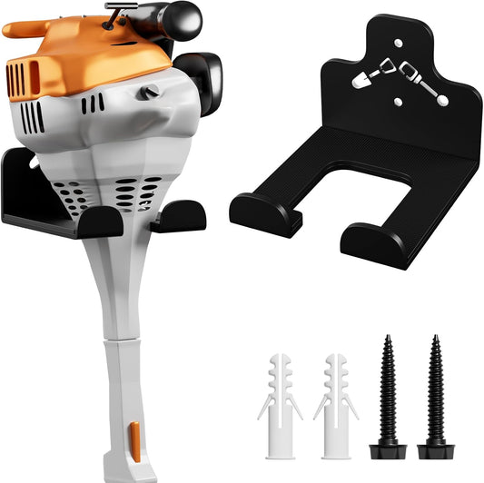 Garage Organization Storage Trimmer Rack, Garden Power Tool Hanger for Grass Trimmer, Hedge Trimmer, Garden Tools, Heavy Duty Weed Whackers Holder Wall Mounted Tool Organizer, 1 Pack