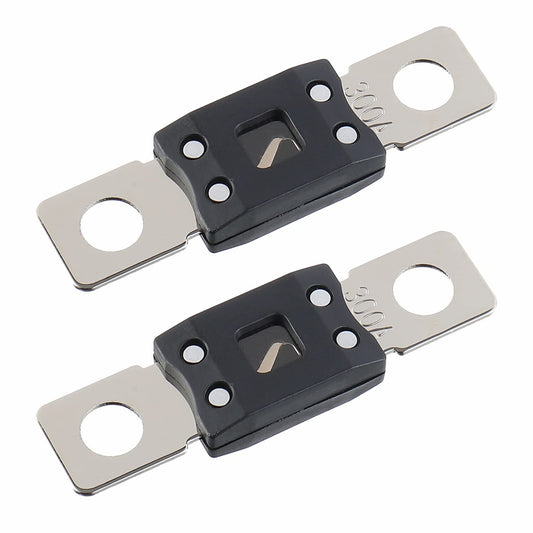 300A MEGA High Current Fuse - 300 Amp Bolt-on Fuse for Cars, Trucks, Construction Vehicles, Buses, Caravans (2 Pcs)