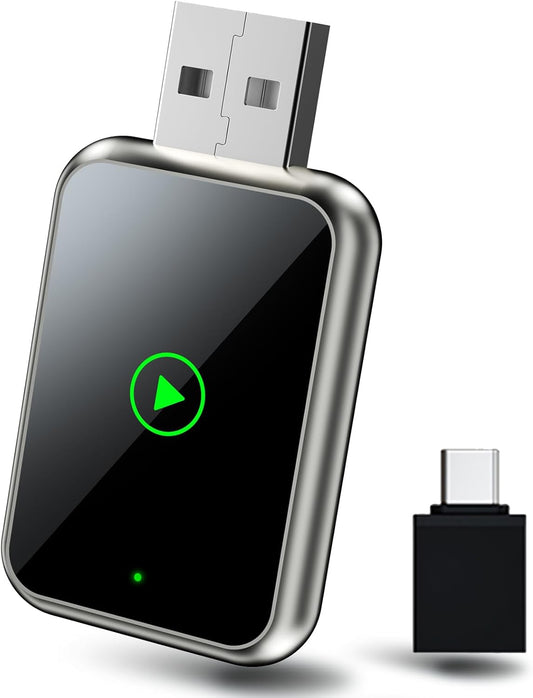 Wireless CarPlay Adapter for iPhone, Easily Upgrade Wired to Apple CarPlay Wireless Adapter, Fast Stable Connection Plug&Play Car Play Dongle for Cars from 2015+ Built-in CarPlay