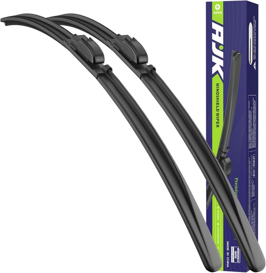 AJK Wiper Blades for Hyundai Elantra 2008 2009 2010, 2 Piece All Weather OEM Quality Automotive Replacement Windshield Wiper Blades for My Car