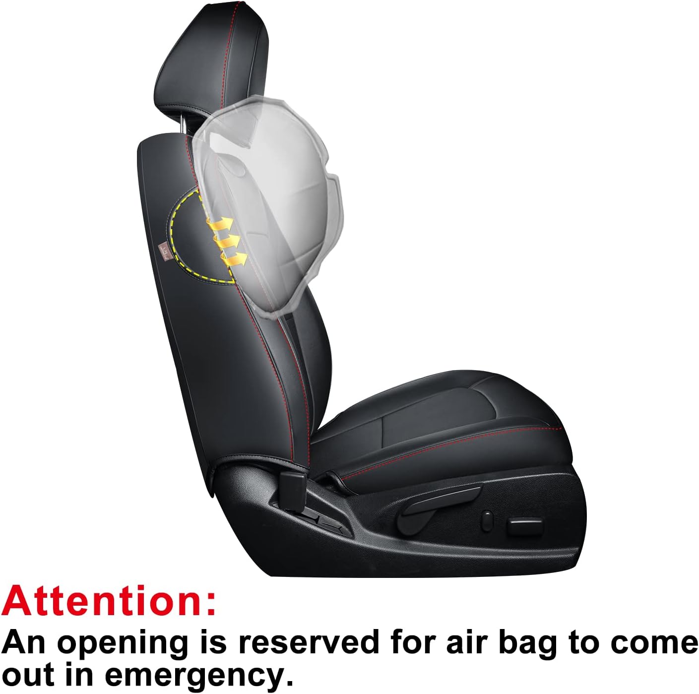 LUCKYMAN CLUB Chevy Colorado Seat Covers, fit for 2023 2024 2025 Colorado Crew Cab Z71 LT ZR2 Work Truck with Faux Leather (Black&Red)