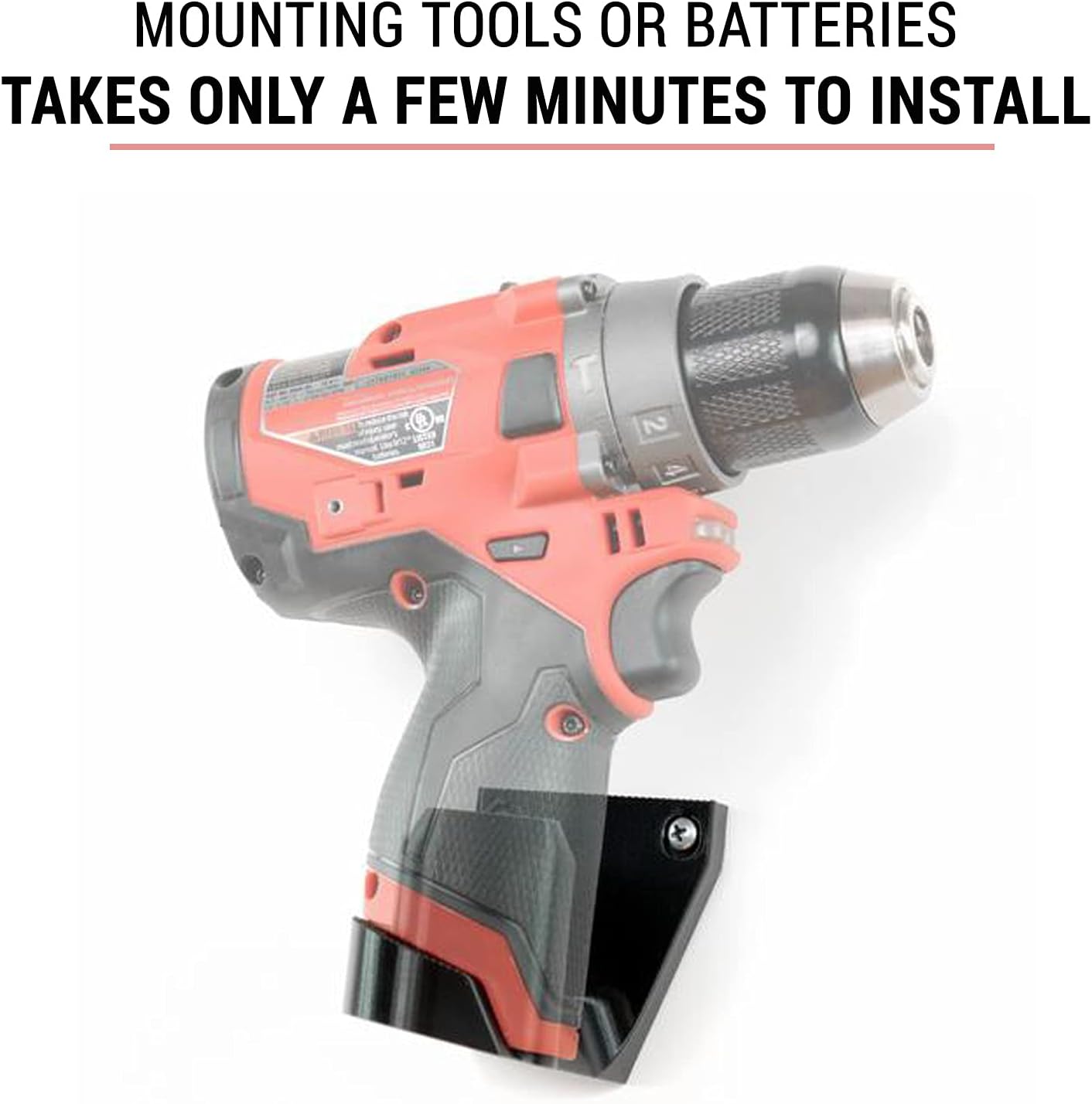 Spartan Mounts for Milwaukee M12 Tool Right | Wall Display Hook Holder | Power Tool Storage | Blog DIY Craft Room | All Types | Strong Low Profile Bracket | Convenient Easy Access Garage Organization