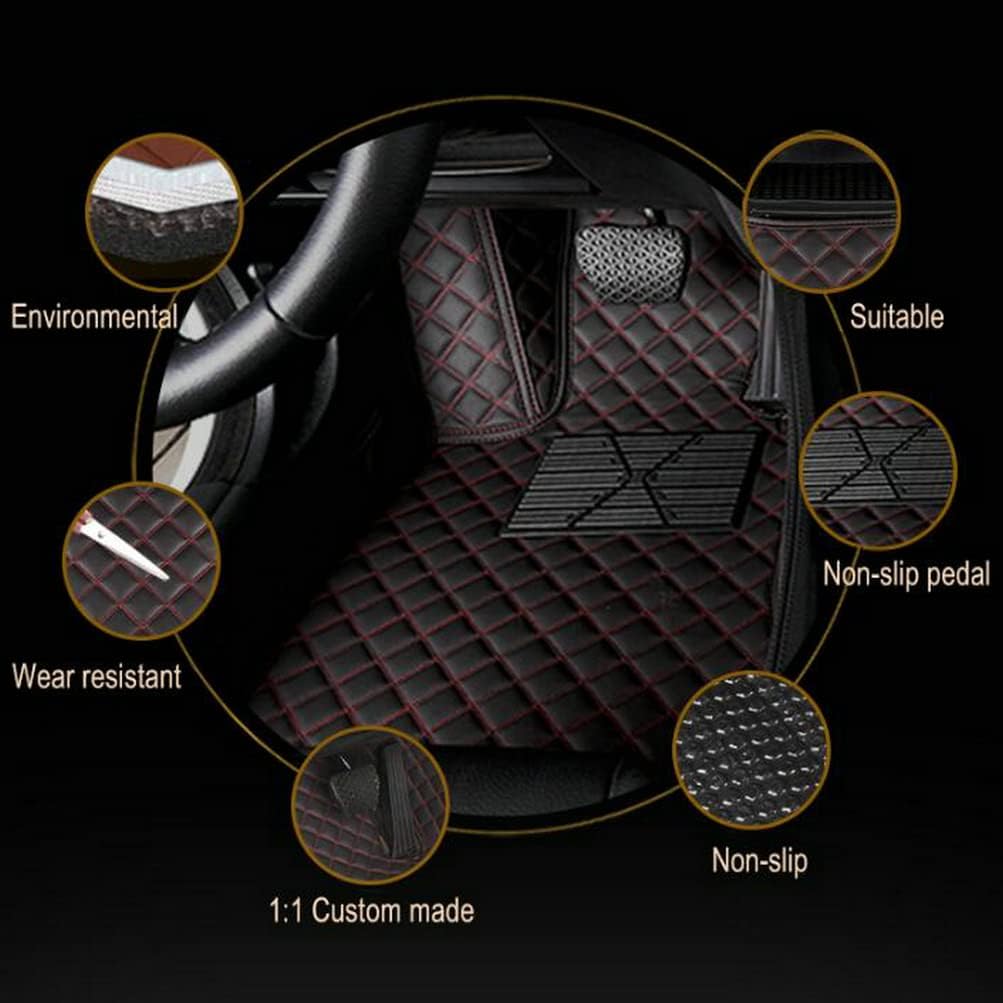 TAHALICustom Colors Car Floor Mats Black Pink for 99.9% Sedan SUV Sports， All-Weather Liners Car Floor mat，Luxury Leather Automotive Floor Mats (Grey,3D Floor Mats)