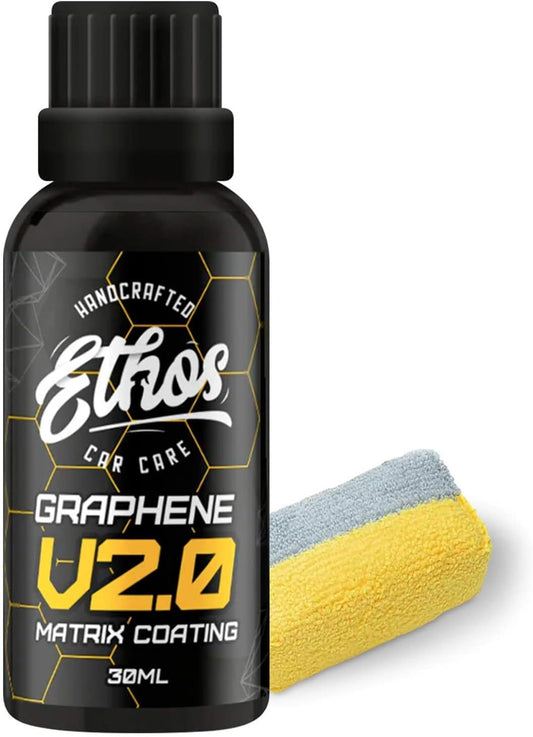 Ethos Handcrafted Car Care Graphene Matrix Coating with Applicator - Graphene Ceramic Coating | 5+ Years of Protection | Incredible Hydrophobic - Revolutionary Graphene Nanotechnology
