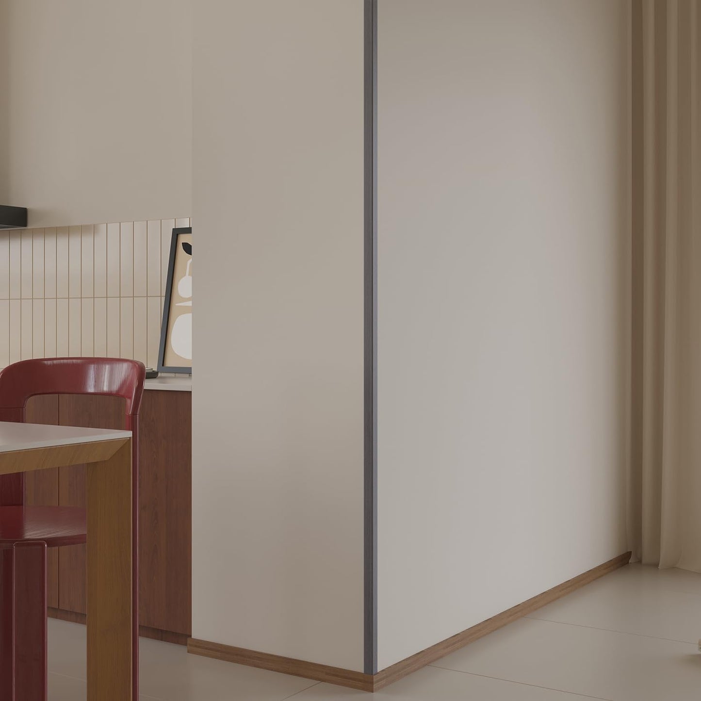 Wall Corner Protector 3PCS 45" Corner Molding Trim Grey Wood Grain Corner Trim Decorative Strips for Door and Window Frames Mirror Edges Ceramic Tiles, and Wooden Wall Edges.