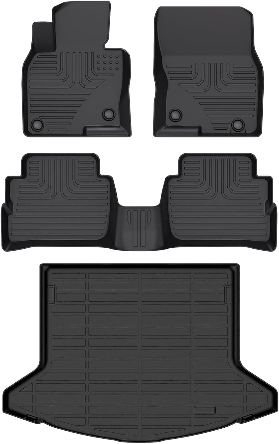 All Weather Floor Mats and Cargo Liners Set Fit for Mazda CX5 2025 2024 2023 TPE Car Mats Waterproof Anti-Slip Rubber Trunk Liner CX-5 Accessories