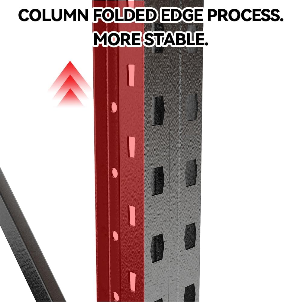 Storage Rack, Heavy Duty Metal Garage Shelving, 5 Tier Adjustable Utility Shelf, Industrial Storage Rack For Garage, Storage Racks Organizer for Basement and Workshop, 51.2"W×47.2"H×23.6"D, Black