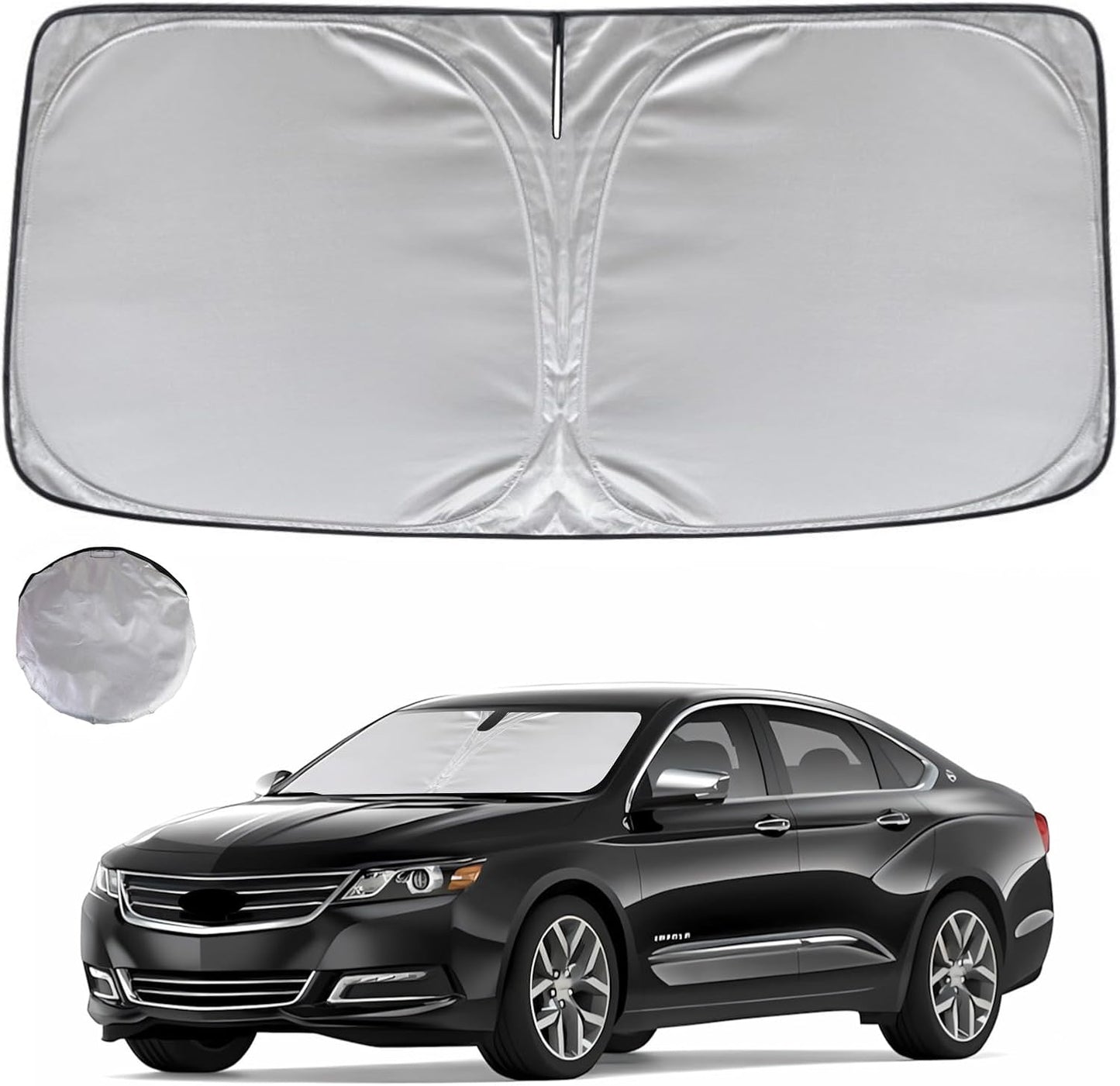 KAYZT Windshield Sun Shade for 2014-2020 Che-vrolet/Chevy Impala Foldable Sunshade Front Window Custom Fit Car Accessories
