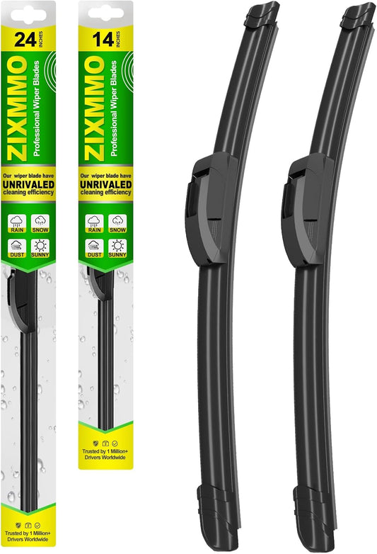 QUALITY 24in + 14in Premium All-Season Windshield Wiper Blades for Original Equipment Replacement(Set of 2)