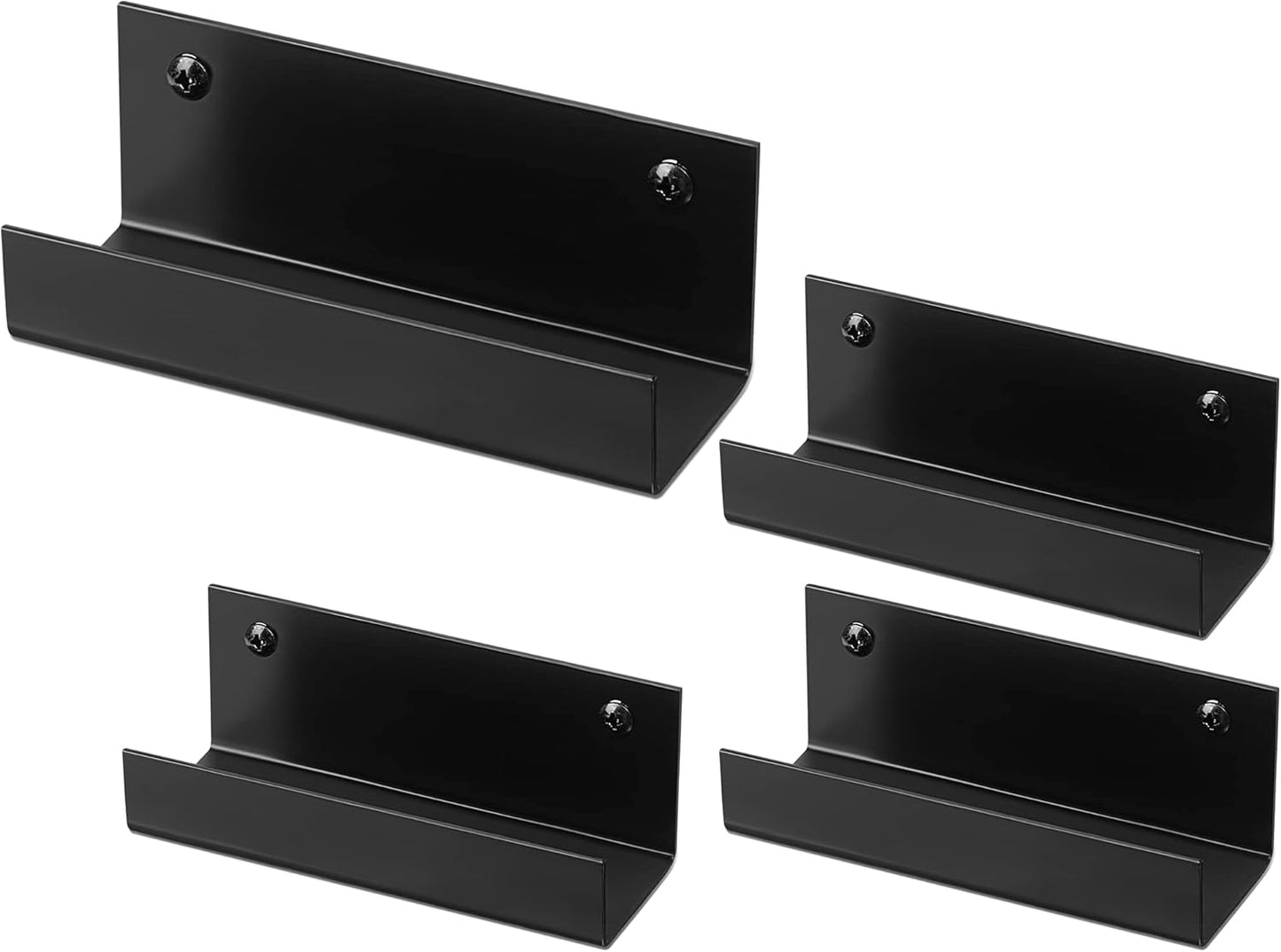 Blulu 4 Pieces Wall Mount Ladder Wall Wheelbarrow Hanger Steel Garage Storage Hook Wheelbarrow Hanger Heavy Duty Garage Storage Organizer for Hang Ladders Carts Chair Bicycle(Black)