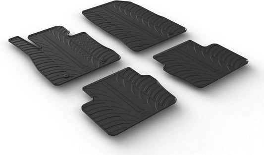 Gledring USA Custom Fit All-Weather Rubber Floor Mats Intended for Scion iA/Toyota Yaris iA/Toyota Yaris 2016-2021, No Trimming Required, Tailored Custom Fit, Protects from Rain, Mud & Snow