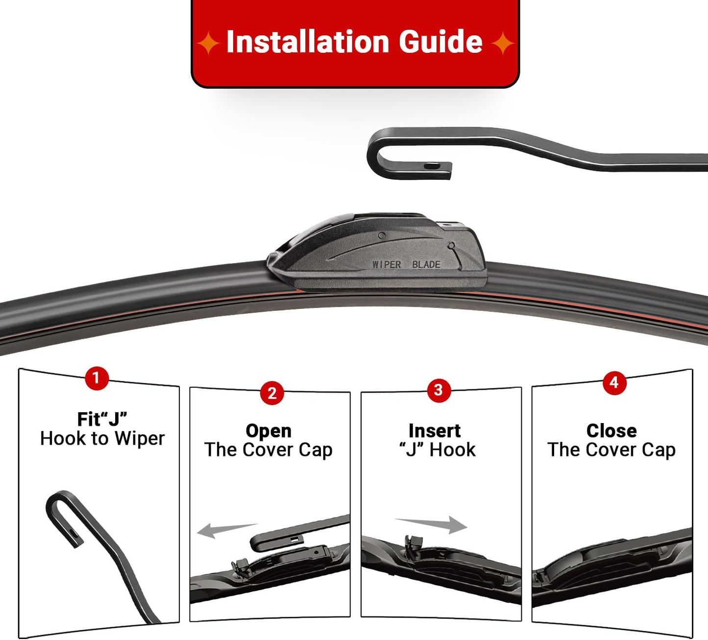 Windshield Wiper Blades Replacement for 2012-2018 Subaru Forester / 2015-2019 Subaru Outback Original Factory Quality Front Rear Wipers Blade Set for My Car - 26" 17" 14" (Pack of 3)