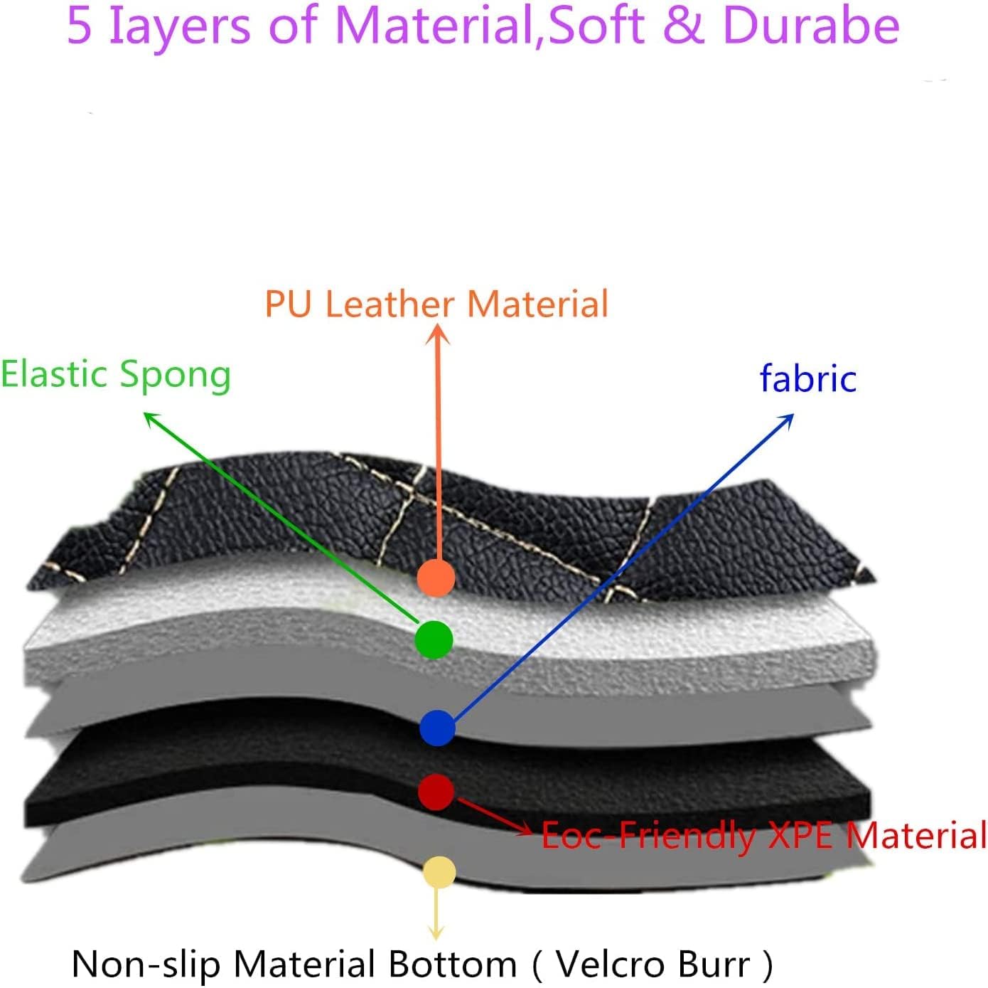 Custom All-Weather Protection Luxury Leather Floor Mats for Cars SUVs Trucks According Anti-Slip Leather Floor mats ﻿ (32,Purple and Black Beige)