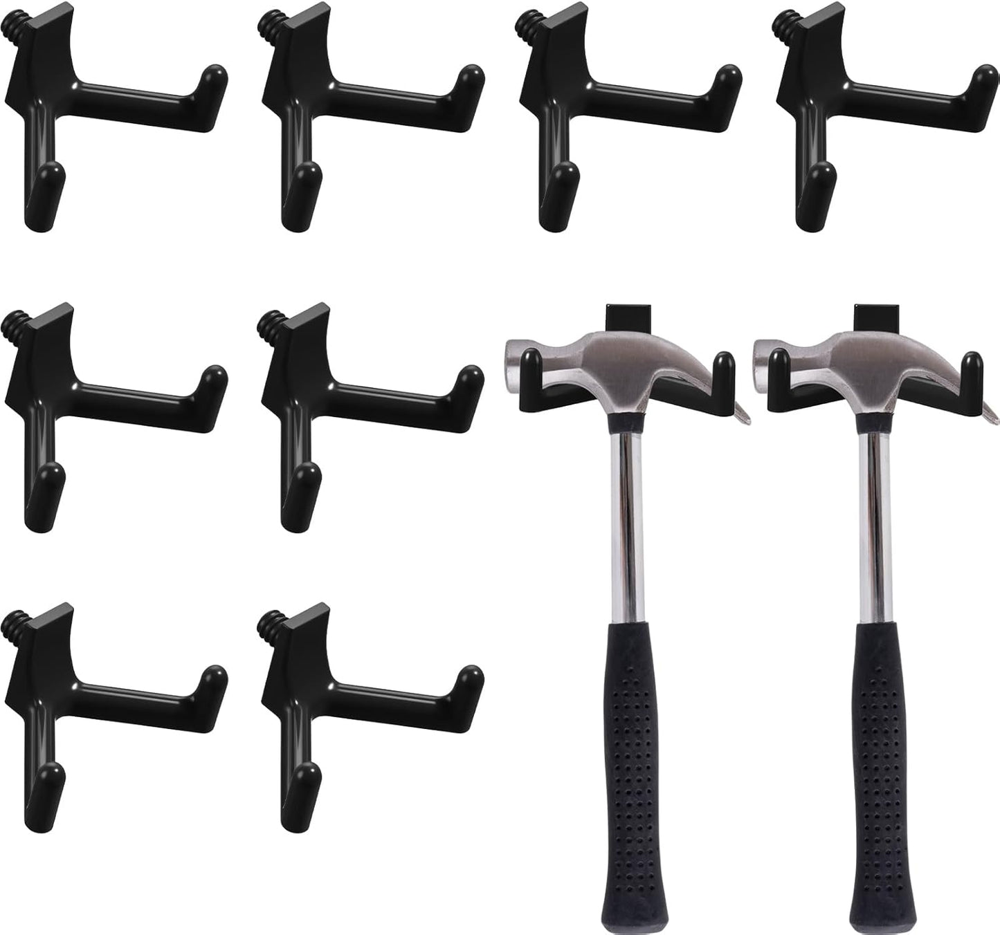 8 Pcs Shed Storage Tool Hooks Accessories Compatible with Suncast, Compatible with craftsman for Hanging Shelves Accessories Part, Storage Sheds Replacement Screws, Brackets and Hooks (V Shaped)