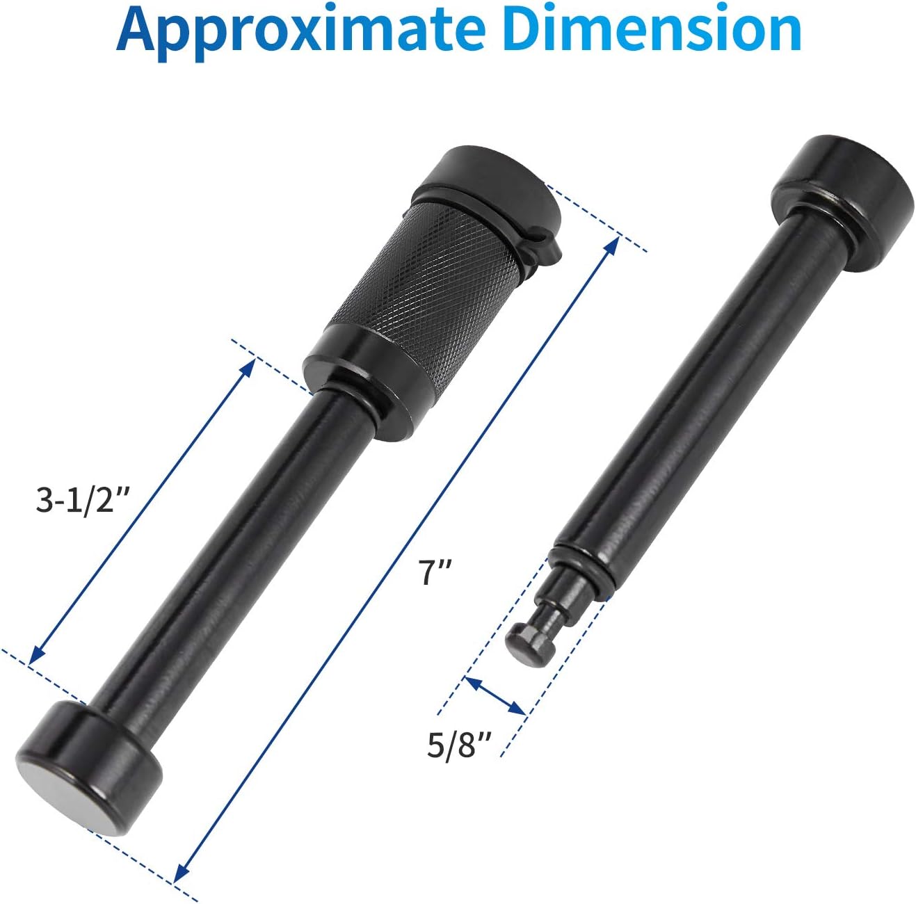 METOWARE Trailer Hitch Locks Receiver Lock Keyed Alike Fits Class III IV 2" 2-1/2" Receiver with 5/8" Dia 3-1/2” Long Pin and Anti-Rattle Rubber O-Rings, for Trailer Truck Car Boat (4 Pack)