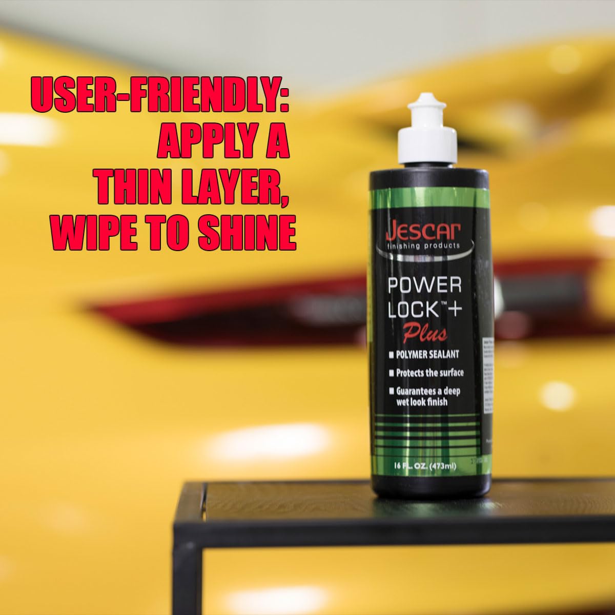 Jescar Power Lock Plus Polymer Sealant - 16oz - Durable High-Gloss Paint Sealant for Long-Lasting Protection – Easy Application, Safe for All Paint Types, Easy to Apply, Hand or Machine Application