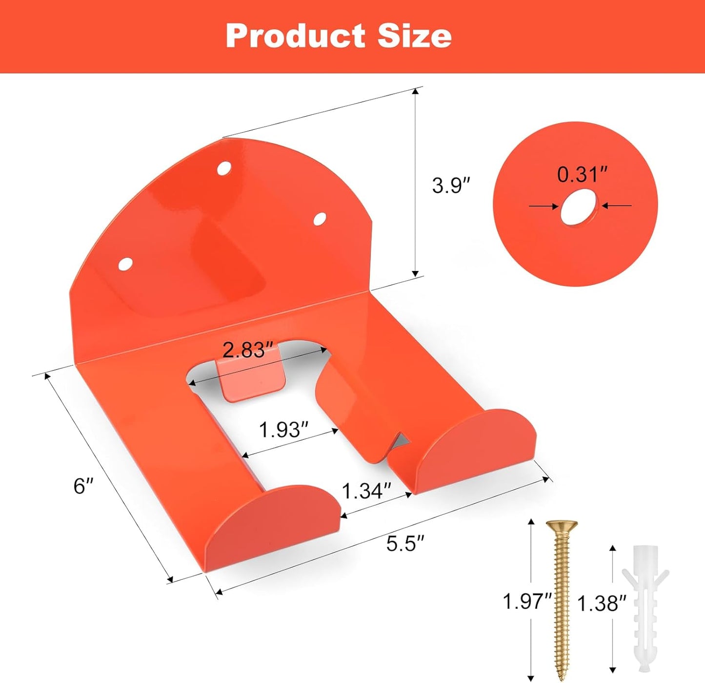 Weedeater Hanger,Trimmer Rack – 2 Pack Heavy Duty Wall Mount for Weed Eater, Grass Trimmer, Hedge Trimmer – Garage Storage Organizer, Space-Saving Tool Holder