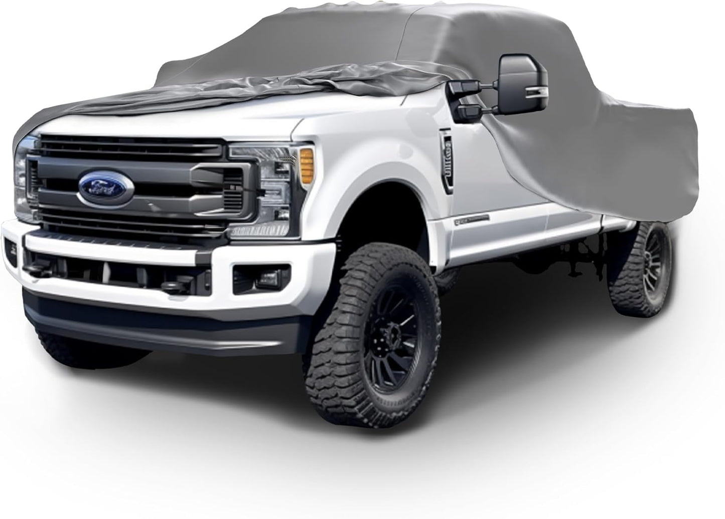 Car Covers Weatherproof Max Truck Cover & Warranty Compatible with Ford 1999-2019 F-250 SuperCab, 6.75– Outdoor Cover, Prevents Theft with Cable Lock