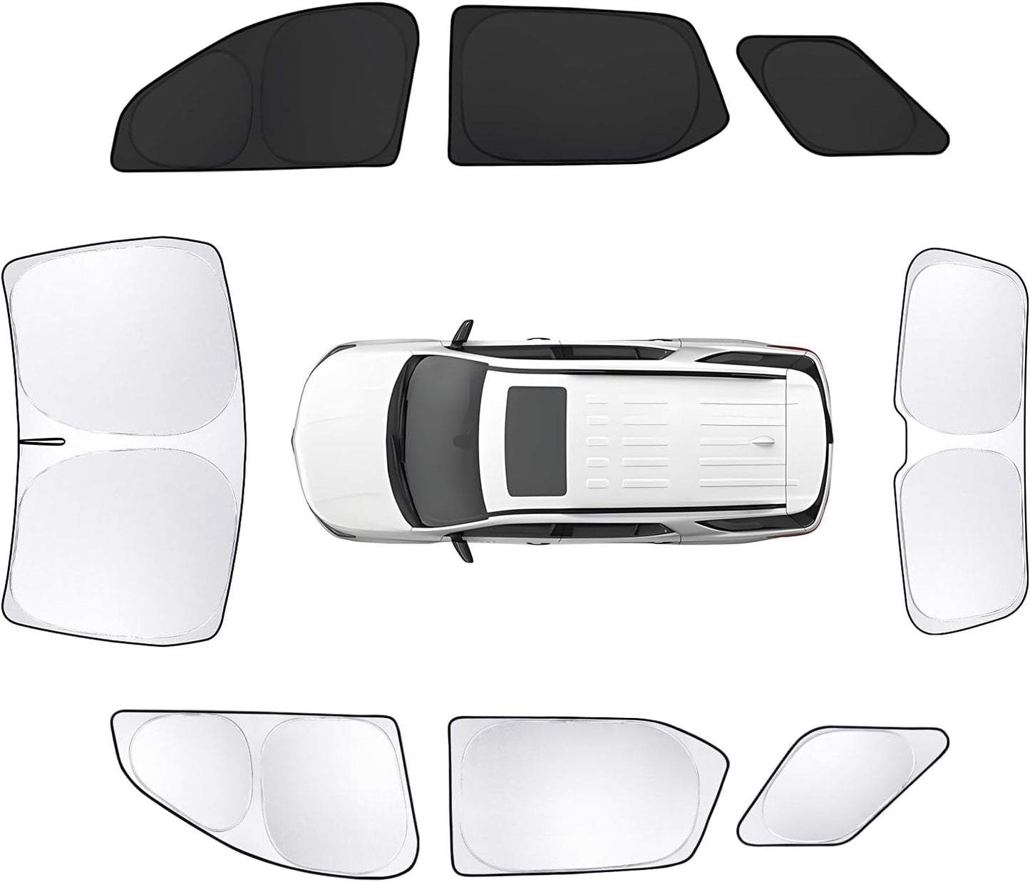 8pcs Car Window Shades for Chevrolet/Chevy Traverse2018-2023 Accessories,Windshield Side Rear Full Sunshade,Sun Visor UV Blocking, Privacy Protection and Blackout for Camping Outdoor