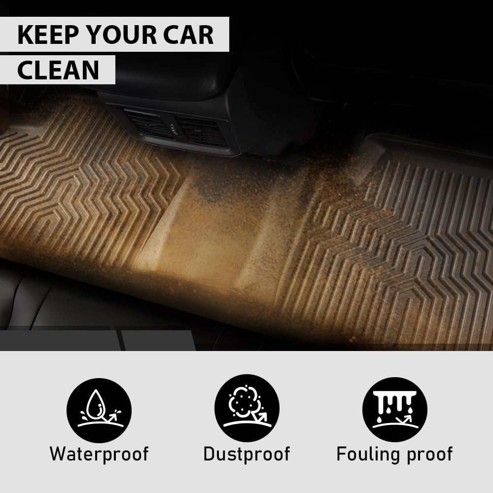 G-PLUS Rear Trunk Mat Compatible with Honda HRV 2023 2024 2025 TPE All Weather Full Cover Protection 1 Piece Black Cargo Mats Floor Mats