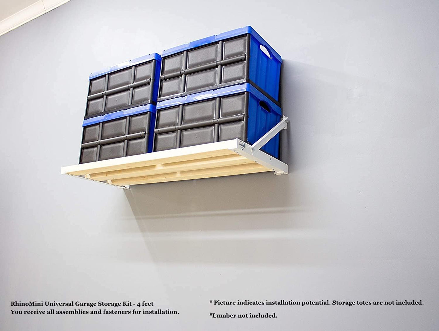 RhinoMini Universal Garage Storage Kit - 4 feet