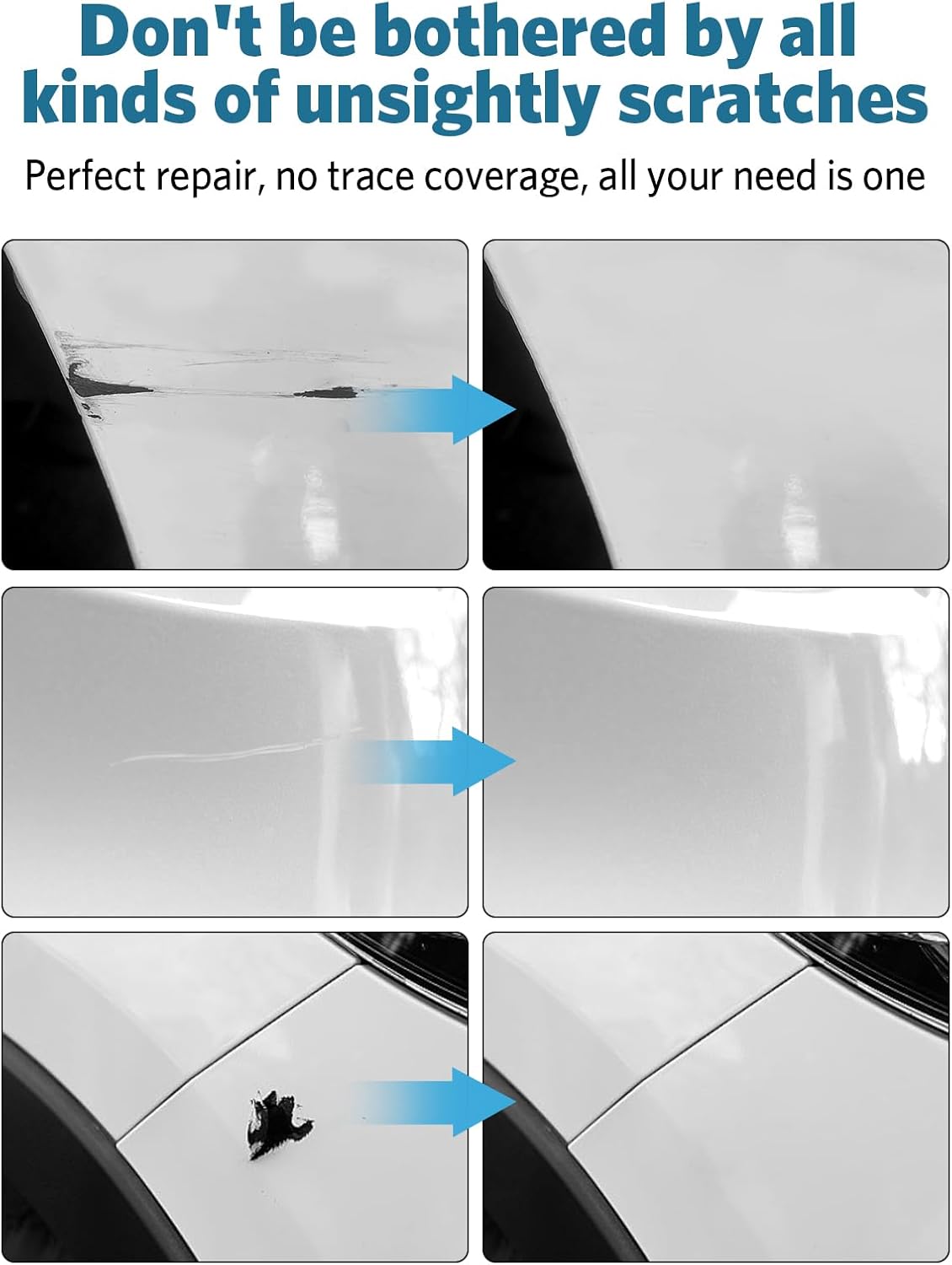 Race Red(PQ) Touch Up Paint for Ford, Car Paint Scratch Repair Remover Pen Color Exact Match, Quick and Easy Fix Automotive Chips and Nicks Scuff