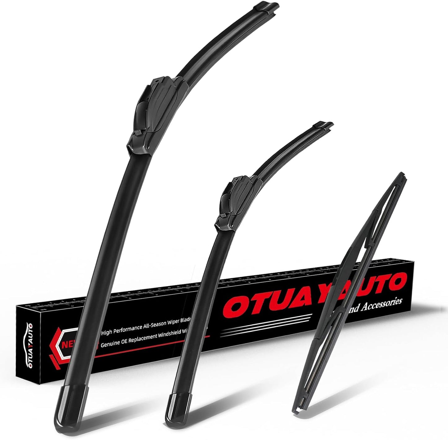 OTUAYAUTO Windshield Wiper Blades - Replacement for Mazda CX-30 2020-2024, Front and Rear Wipers Set, U/J Hook - 26"+16"+14" (Pack of 3)